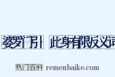 婆罗门引·此身有限反义词是什么意思的图片